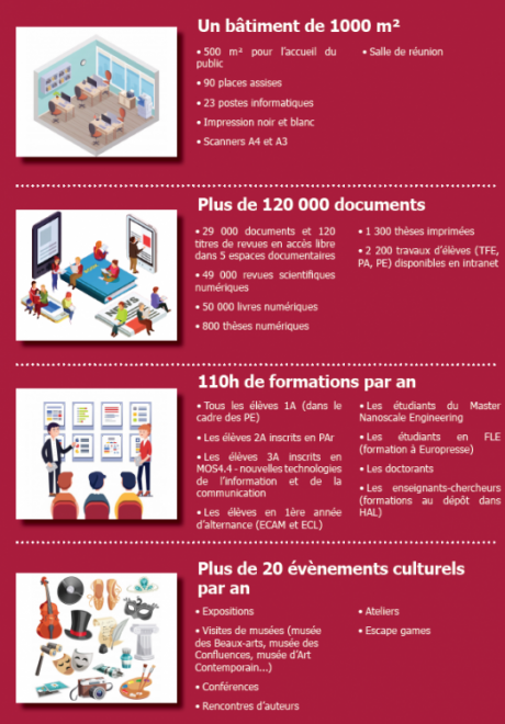 Infographie - chiffres-clés de la bibliothèque