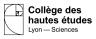 Logo CHELS - Collège des Hautes Etudes Lyon Sciences